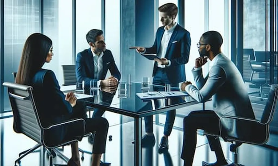 Business strategy consulting meeting